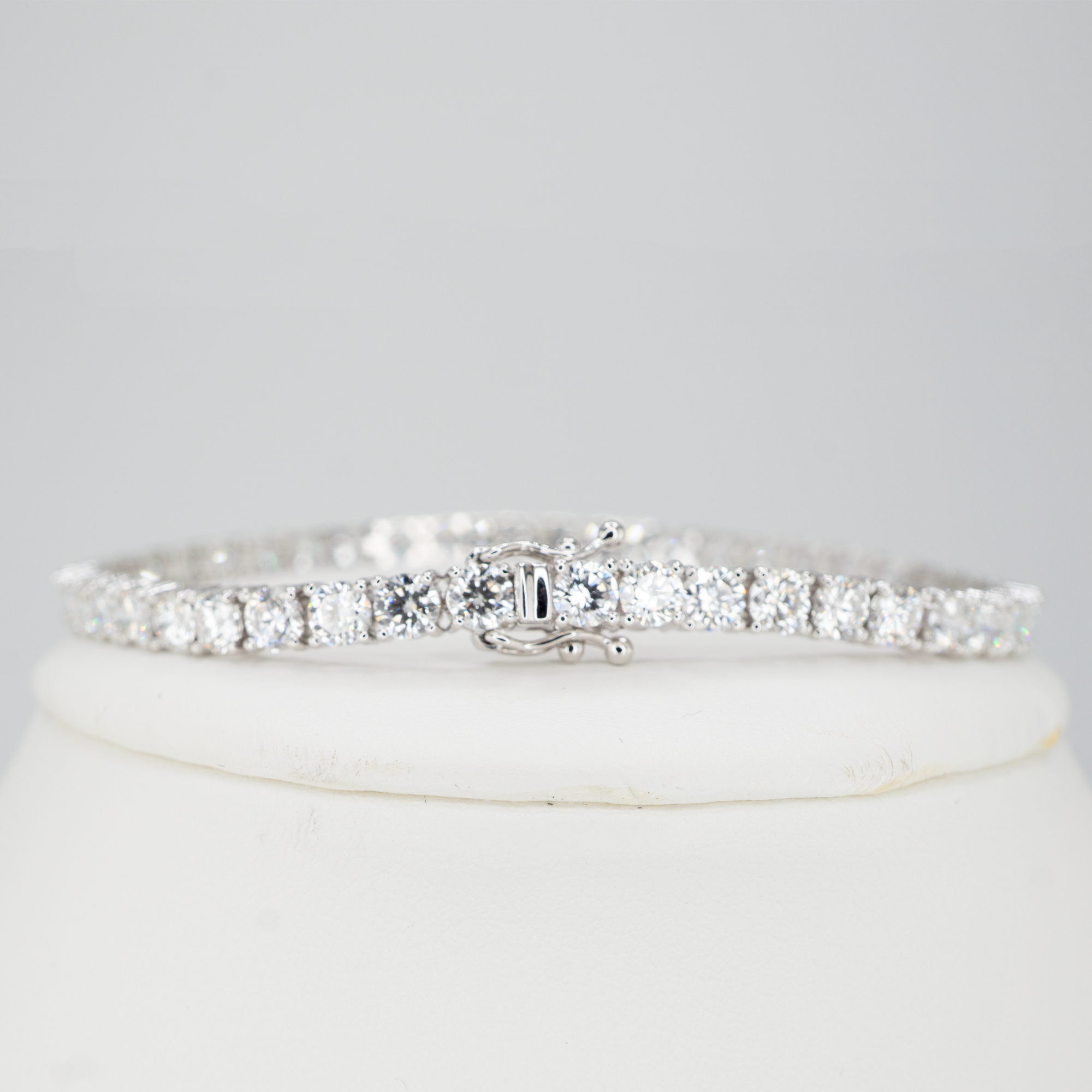 ラボグロウンダイヤモンド ゴールドテニスブレスレット スクエア - 3ct