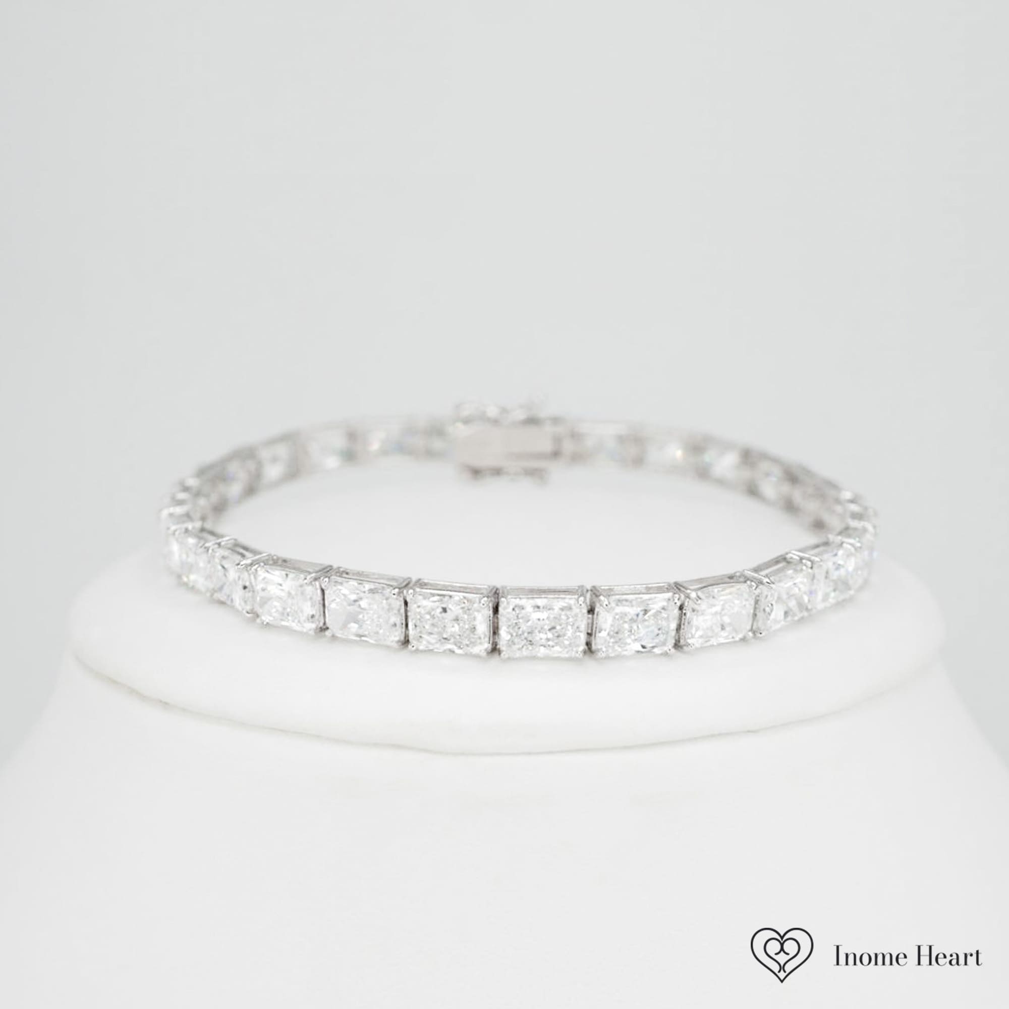 ラボグロウンダイヤモンド ゴールドテニスブレスレット レジデント 15.5ct