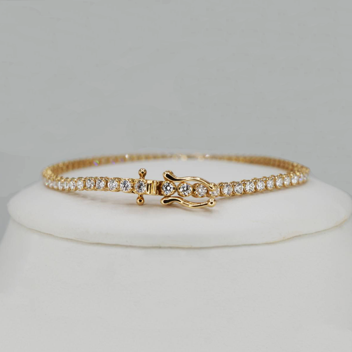 ラボクロウン ダイヤモンド イエローゴールドブレスレット - 2キャラット