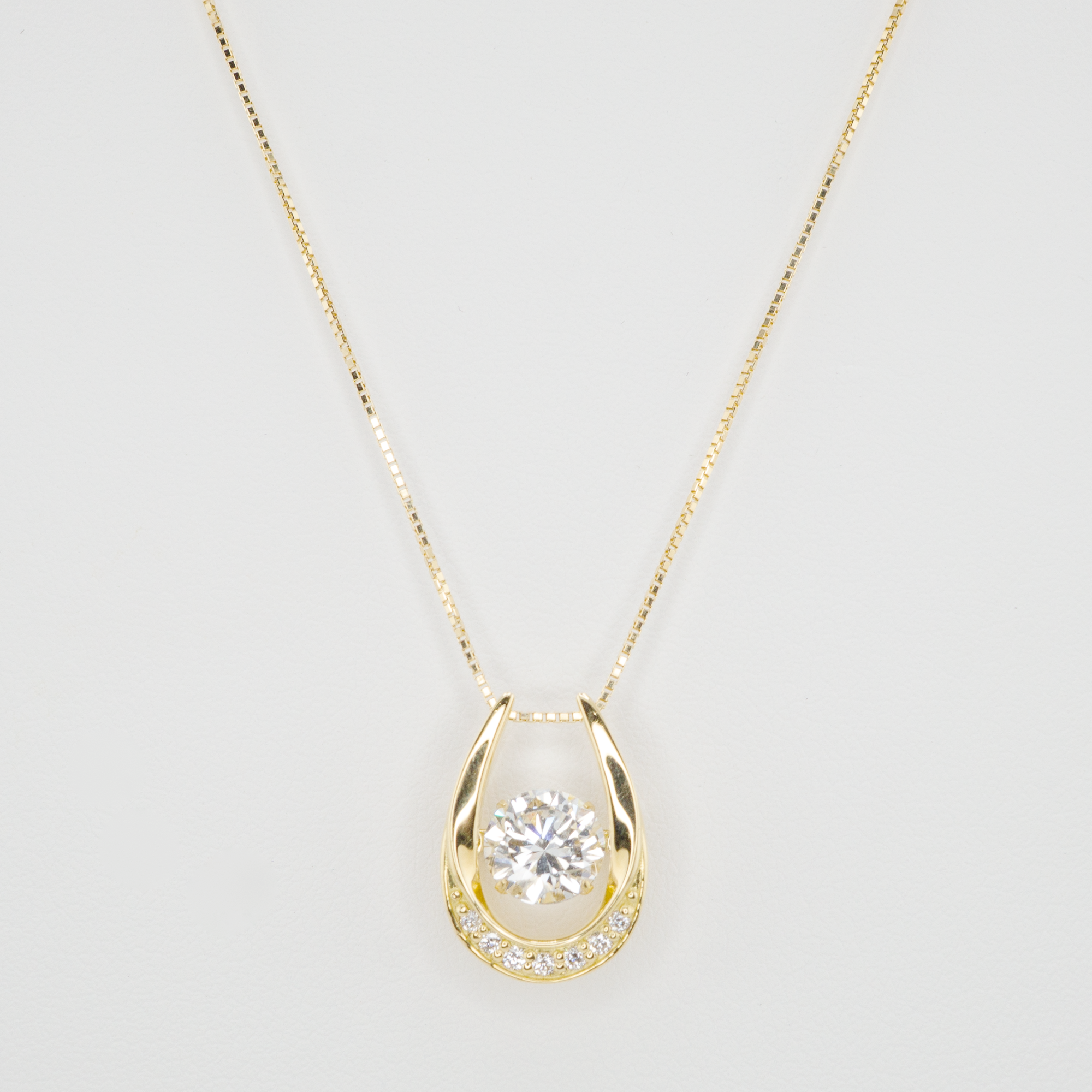 ラボグロウンダイヤモンド ゴールドネックレス - 1ct