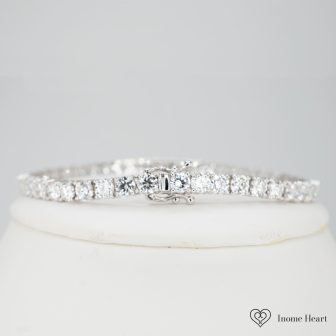 Lab-Grown Diamond Gold Tennis Bracelet Square - 15ct