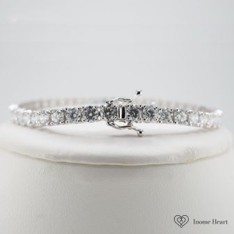 Lab-Grown Diamond Gold Tennis Bracelet Square - 3ct