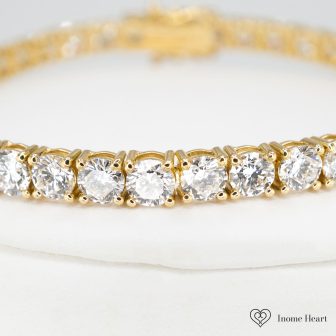 Lab-Grown Diamond Gold Tennis Bracelet Square - 10ct