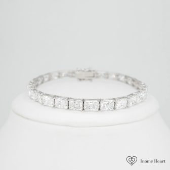 ラボグロウンダイヤモンド ゴールドテニスブレスレット レジデント 15.5ct