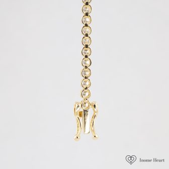 Lab-Grown Diamond Gold Tennis Bracelet Round - 15ct