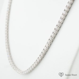 Lab-Grown Diamond Gold Tennis Necklace Square - 8ct